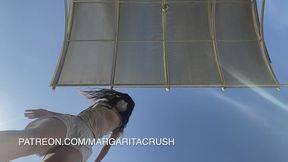 Slow motion - POV: I tease you by jumping close to you