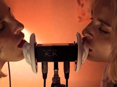 ASMR MACRO Double Ear Licking Close Up by Elsa