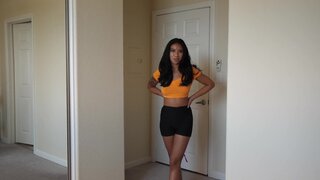 Ameena Green giving a blowjob and gets POV fucked