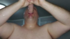 Deepthroating a Huge 11 Inch King Cock Dildo - Face Fuck