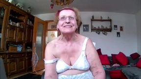 Granny in underwear and stockings