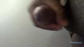Check Out How This Black Cock Bust a Huge and Creamy Nut on a Table