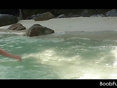 Naked hottie pussy fucked good under water