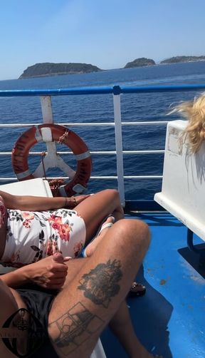 Oh my love: I can horny&#x1F975; passionate couple got lucky almost busted on a boat ride!