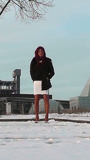 Saucy On The Prowl - a tight skirt with backdoor zipper is very inviting   Clip 1
