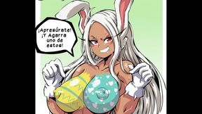 Latina Anime Girl Seduces With Tits And Easter Egg Fun