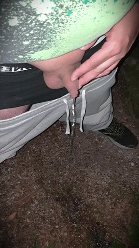 I walk Naked in the middle of the Night on a Public road, Jerking off my CocK