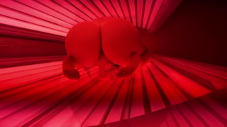 Tanning bed dildo fuck