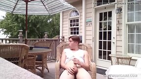 Amateur Twink Cole Stroking Outdoors