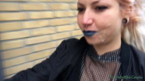 hot tattooed ex-girlfriend doing her first cumwalk in amsterdam west