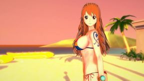 One Piece - Perona X Nami - Hentai With Car Toon