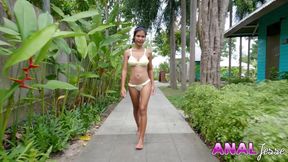 Sexy walking in bikini