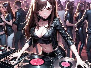 Hentai Hawt DJ Synthwave Retrowave Electro AI