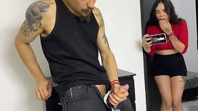 My stepsister catches me wearing our stepmother's panties!