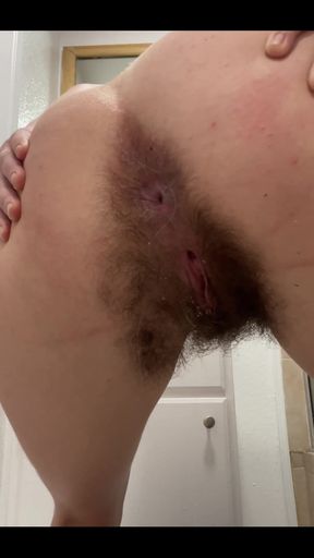 Hairy Pussy Peeing From Behind