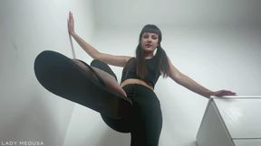 Giantess stomping in flip-flops & barefoot