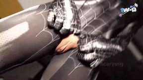 Venom is bonkers! Cosplaying as a slut in an abandoned mansion and taking creampies in her pink fuckbox - XXX!