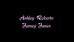 ashley roberts seduces jamey janes in steamy lesbian encounter