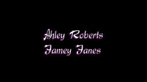 ashley roberts seduces jamey janes in steamy lesbian encounter
