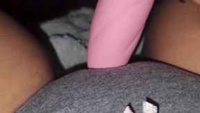 Girl, playing with her pussy, with a hammer big vibes.