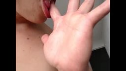 Big Latin Curved Dick Hotie Cumshot Show