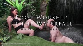 Foot Worship in the Waterfall