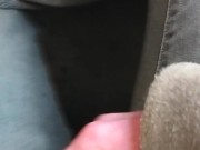 Jetking my hard little dick on busy train