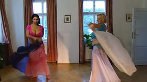 Shione Cooper And Sunny Lane In Shione & Sophie Big Titty Belly Dancing