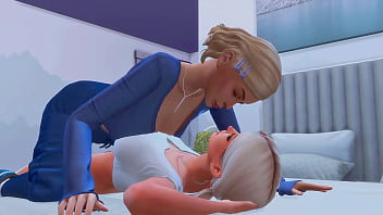 futanari stepmom arranged hard anal sex for a straight stepdaughter sims me hentai animation