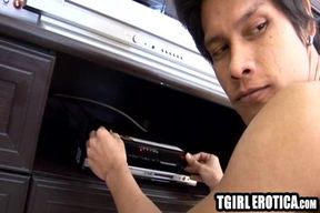 Beautiful Asian trap orgasms while being ass fucked