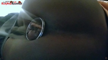 Enlarged Butthole on Skinny Black Fag Boy - STARRING DJ BUTTPUSSY