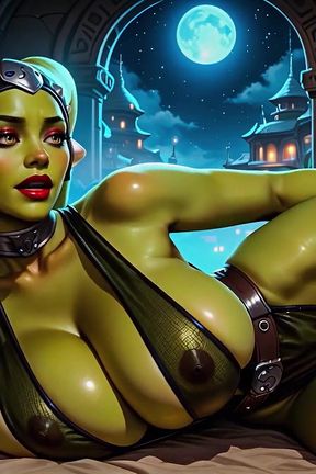 Seductive Green Alien Girl's Steamy Interstellar Encounter