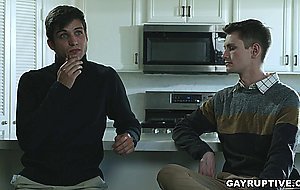 Stepbrothers threesome sex with hot neighbor Andrew Miller