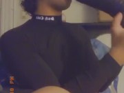 Trying out my XXL Black dildo