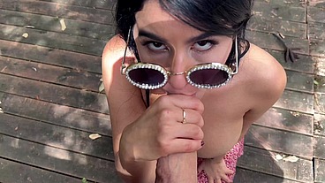 Big tit latina gets fucked in nature