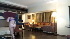 Strong Female Goddess Lifts and Carries