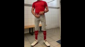 Buff Dilfjockdad87 Edges in the Locker Room in Baseball Gear