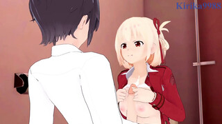 Chisato Nishikigi and I have intense sex in the restroom. - Lycoris Recoil Hentai