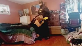 Bat Girl (nurse Vicki) Gives Bat Man a Blow Job!