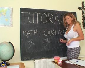 Hot Curvy Teacher Fucked by Adult Student