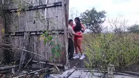 Stepdad bangs big-assed, busty stepdaughter in outdoor sex