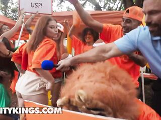REALITY KINGS - College Gals Sky Wonderland & Katerina Deville Are Massive Football Fans & Weenie Lovers
