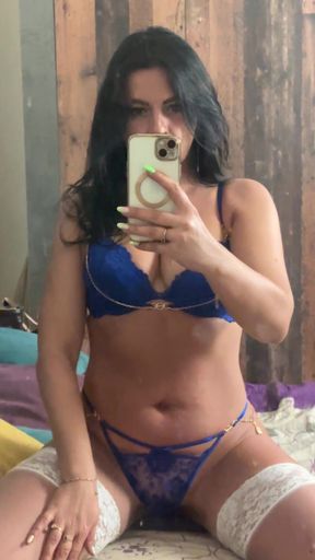 Thong & Bra Mirror Tease - Soft, Slow, Seductive