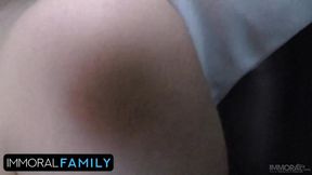 Afternoon delight for fat ass feral slut Kylie Green in a taboo threesome.