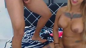 Busty Inked Tranny Gets Her Hole Fucked