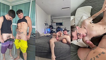 CONVENCI O COLEGA HETERO DA ACADEMIA A FAZER UMA BROTHERAGEM COMIGO.ME DEU LEITE NA BOCA. - COMPLETO