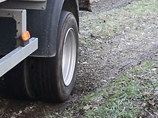 barefeet truck driving spinning tires offroad. burnout smokin' tires pedal pumping revving