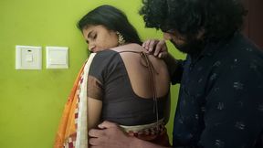 Vaishnavy and Sharun Raj long lip lock part 4, Mallu couple hot lip lock, Lip lock in saree, Saree romance with hot lip lock