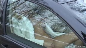 Crissy masturbates in the car