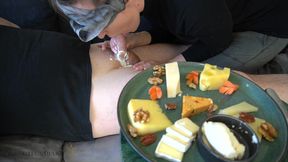Cheese fetish blowjob with saliva